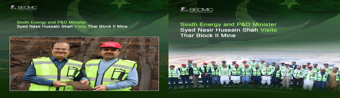 August 8 at 9:46 PM  · Syed Nasir Hussain Shah, Sindh’s Minister for Energy, Planning & Development, and his high-profile delegation visited Thar Block II Mine-View Point to witness SECMC's progressive mining operations.